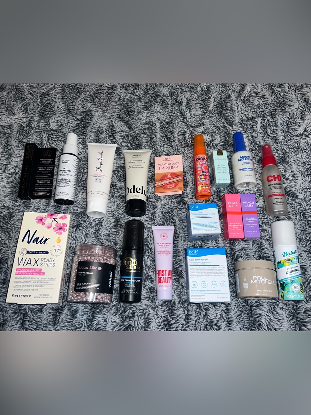 BN Beauty Minis Bundle Anastasia Peach & Lily Tarte Amika Bondi Boost Belif